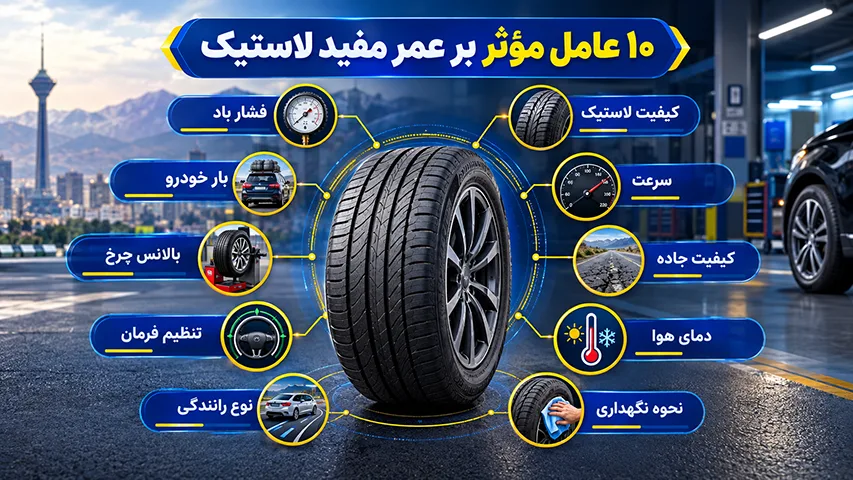 10 عوامل موثر بر عمر مفید لاستیک